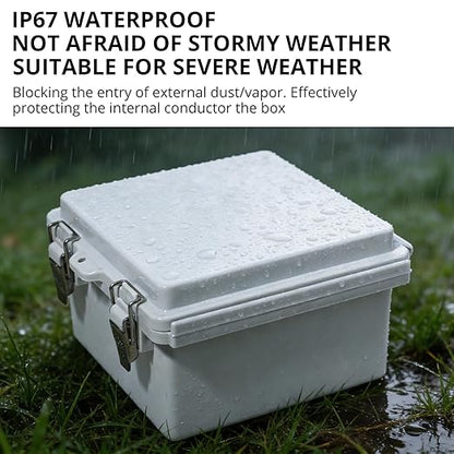 MAKERELE Small Electrical Junction Box Outdoor Weatherproof Gray Shell and IP67 - Image 5