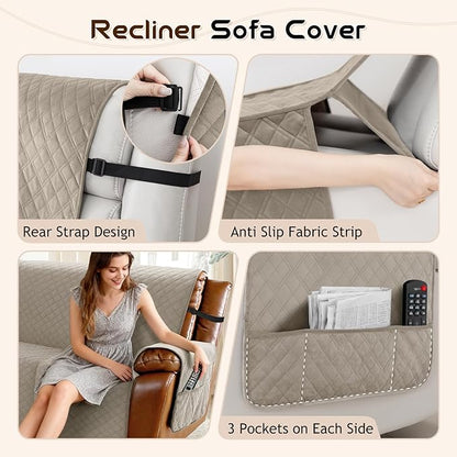 Arfntevss Waterproof Recliner Sectional Couch Covers - Image 4