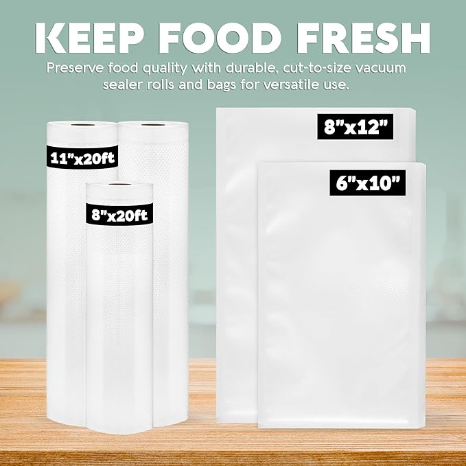 Avid Armor Vacuum Sealer Bags & Rolls – Heavy Duty, Pre-Cut & Custom-Sized - Image 2