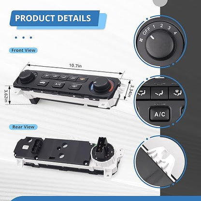 Heater A/C Control Switch, Front Climate Control Module Compatible - Image 5