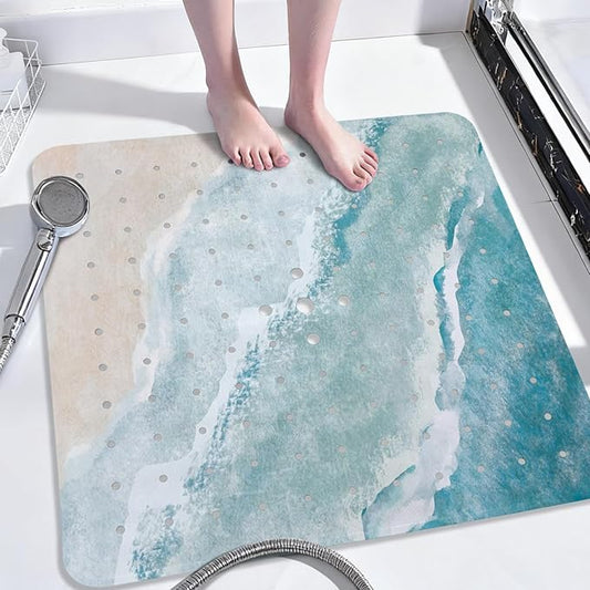 Beach Square Anti Slip Shower Mats by Unknown
