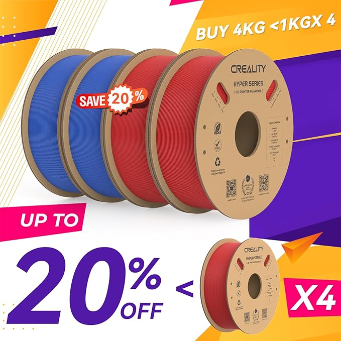 Creality Hyper PLA Filament 1.75mm, 30-600mm/s High Speed 3D Printer Filament - Image 2