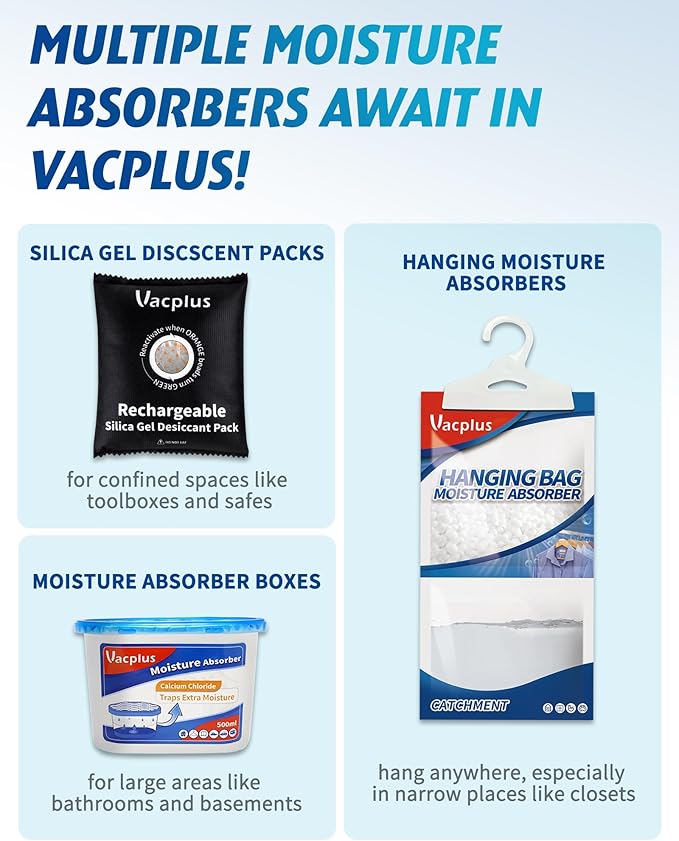 Vacplus 2 Pack 400g Reusable Desiccant Packs - Image 8