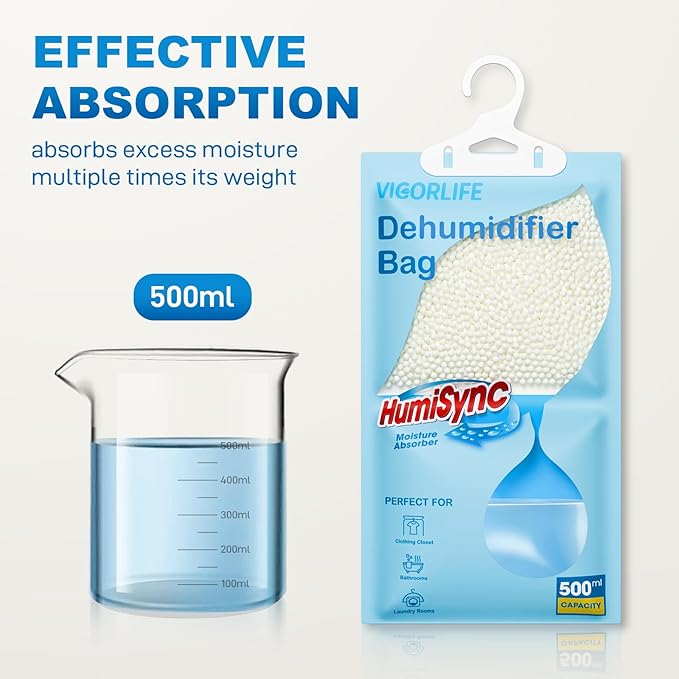 Moisture Absorbers, Hanging Closet Dehumidifier Bags 9.8 OZ, Portable - Image 6
