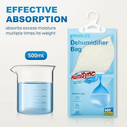 Moisture Absorbers, Hanging Closet Dehumidifier Bags 9.8 OZ, Portable - Image 6