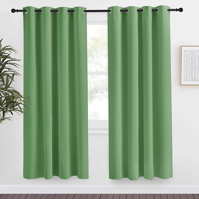 NICETOWN Blackout Curtain 78 inch Long, W55 x L78, 1 Panel, Forset Green by NICETOWN