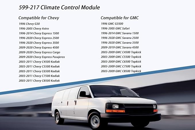 599-217 Front HVAC Climate Control Module Panel is Compatible - Image 2