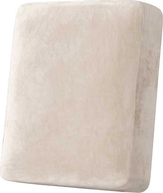 H.VERSAILTEX Velvet Stretch Couch Cushion Cover Plush Cushion Slipcover by HVERSAILTEX