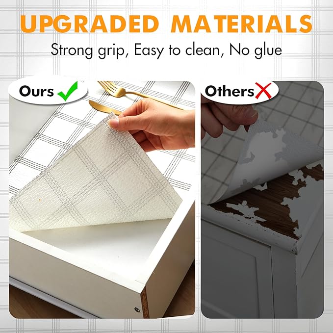 Viseeko Shelf and Drawer Liner for Kitchen Cabinet, Non-Adhesive Cabinet Liners - Image 7