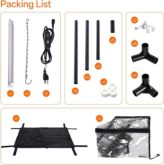 Bstrip Indoor Greenhouse with Grow Light, Mini EVA Tent with PE Base Mat - Image 9