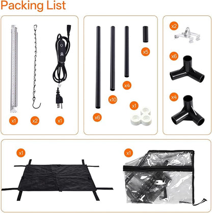 Bstrip Indoor Greenhouse with Grow Light, Mini EVA Tent with PE Base Mat - Image 9