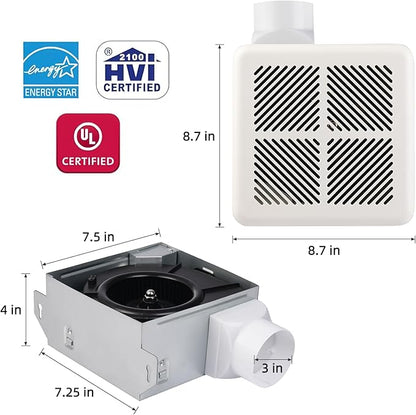 Tech Drive Very Quiet Bathroom Exhaust Fan - Image 4
