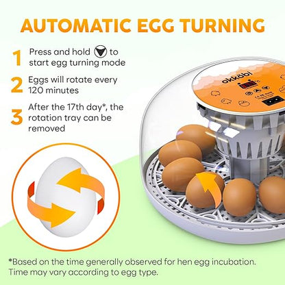 Okkobi M12 Egg Incubator with Automatic Turner and Humidity Control - Image 5