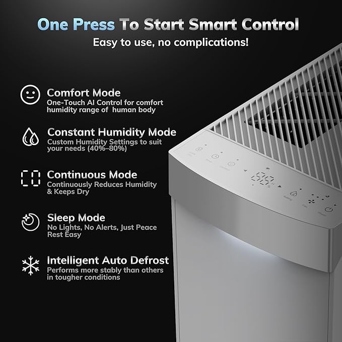 4500 Sq.Ft Energy Star Version 6.0 Dehumidifier, AEOCKY Max 74 Pint/D Smart - Image 8