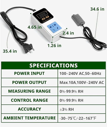 Humidifier Accessories Digital Humidity Controller - Image 6