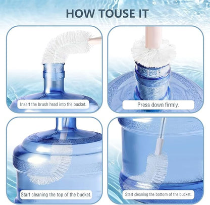 2 Pack 28" Long Bottle Brush, 3 & 5 Gallon Bottle Cleaner Brush, Nylon Bristles - Image 2