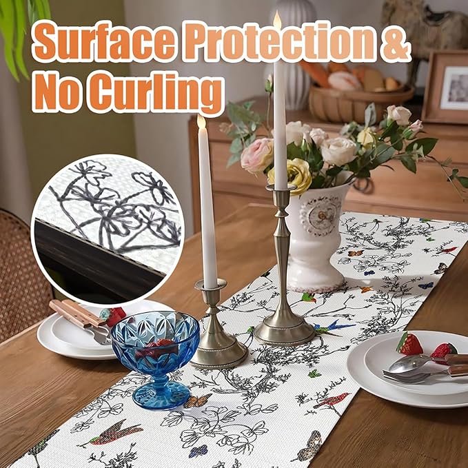 Tatyanna Shelf Liner for Kitchen Cabinets Non Adhesive Drawer Liner Floral - Image 5