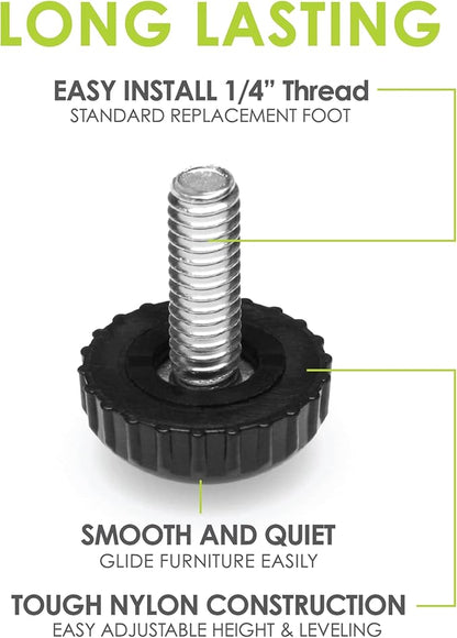 Slipstick Gorilla Outdoor Adjustable Furniture Levelers Weatherproof Screw in - Image 2