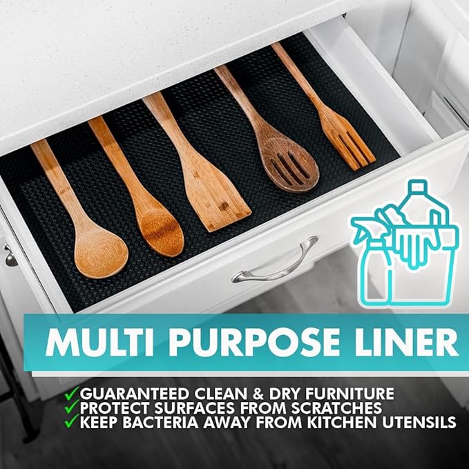 Shelf Liner, Drawer Liner & Kitchen Cabinet Liner – Thick Waterproof Rubber - Image 6