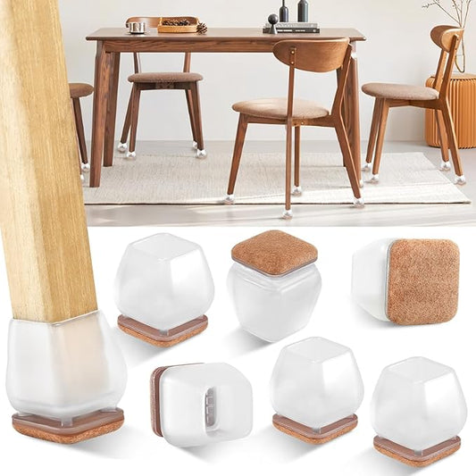 16PCS Square Silicone Chair Leg Floor Protectors by GAGUIUP
