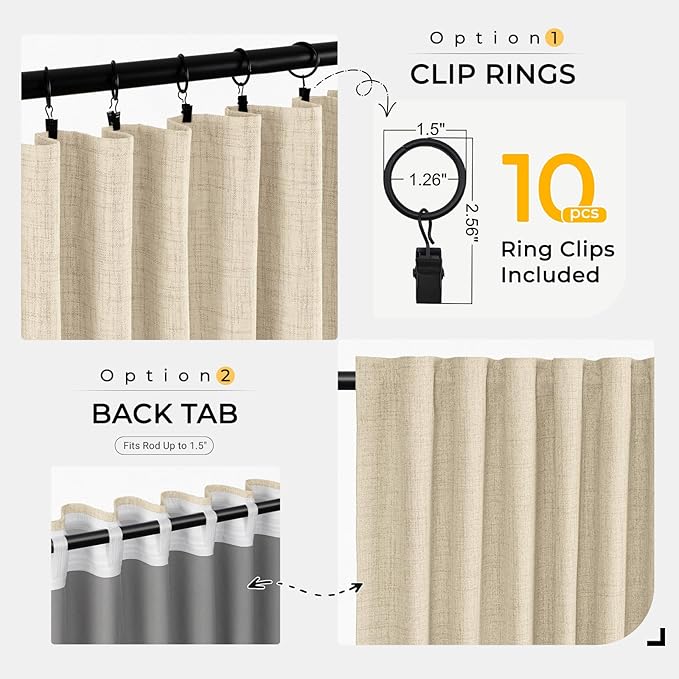 INOVADAY Thermal Sliding Door Curtains 100% Blackout Curtains - Image 4