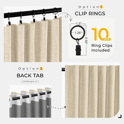 INOVADAY Thermal Sliding Door Curtains 100% Blackout Curtains - Image 4