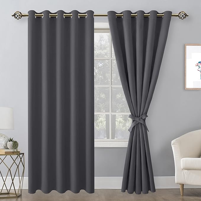 Hiasan Blackout Curtains for Bedroom, 60 x 84 Inches Long - Image 2