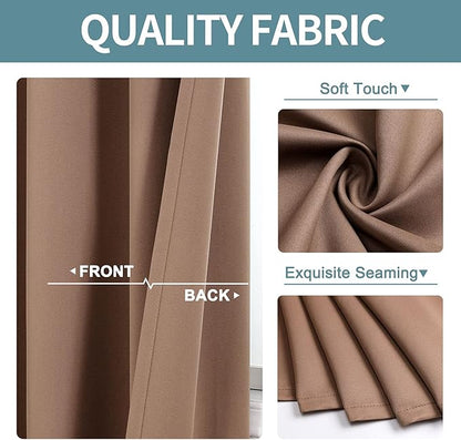 ChrisDowa Room Darkening Curtains 80 Inches Long 2 Panels Set - Image 3