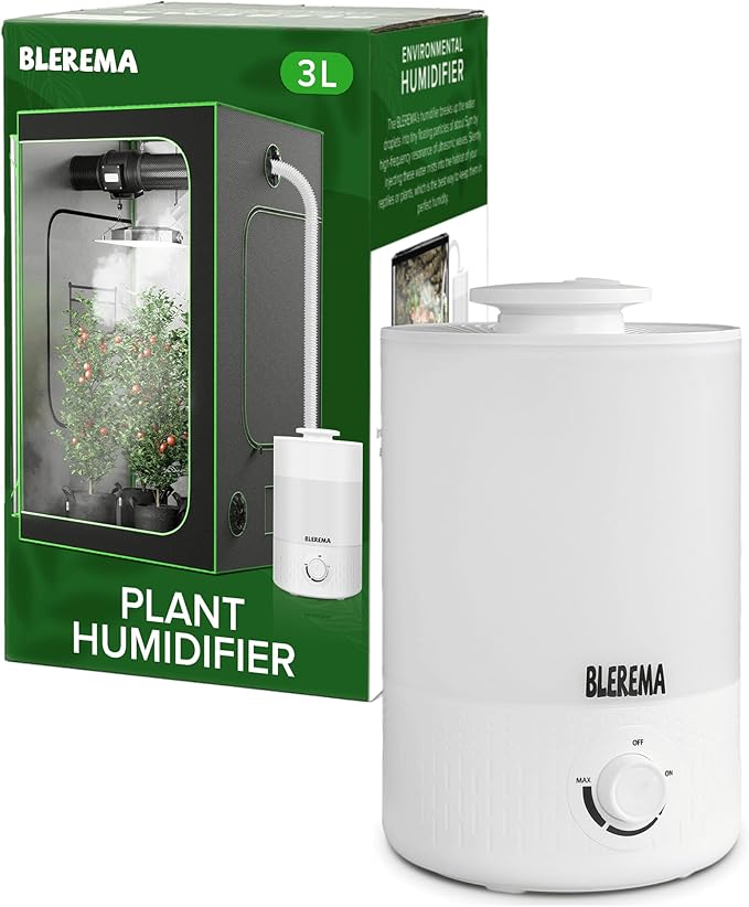 3L No Leak Plant Humidifiers for Grow Tent Greenhouse and Grow Room, Auto Shut by BLEREMA
