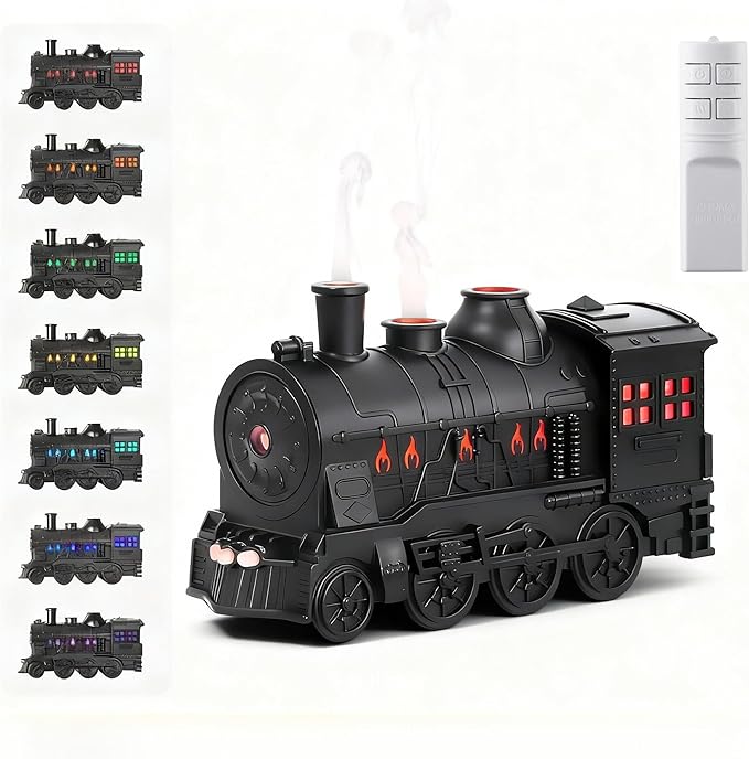 Valentine's Day Train Humidifier 300ml, Dual Mist Outlets Cool Mist Diffuser by Chasefun