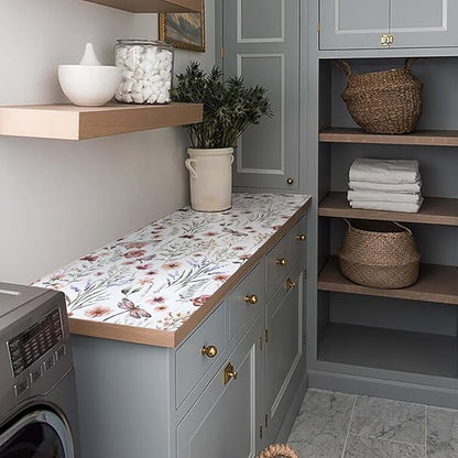 Floral Shelf and Drawer Liner for Kitchen Cabinets, 24IN x 10FT Non-Adhesive - Image 8