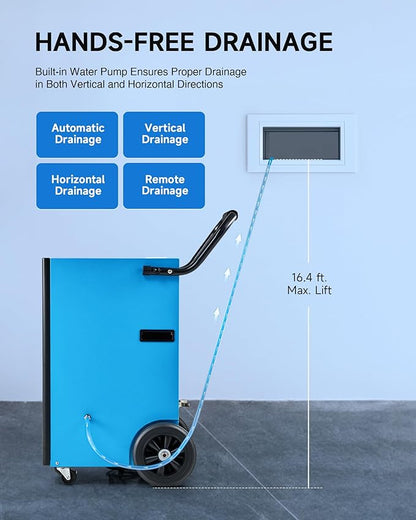 CREWORKS 180 PPD Commercial Dehumidifier, 180 Pint Dehumidifier - Image 2