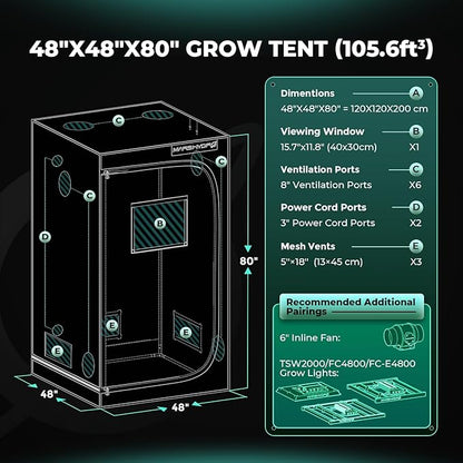MARS HYDRO 4x4 Advanced Grow Tent, - Image 9
