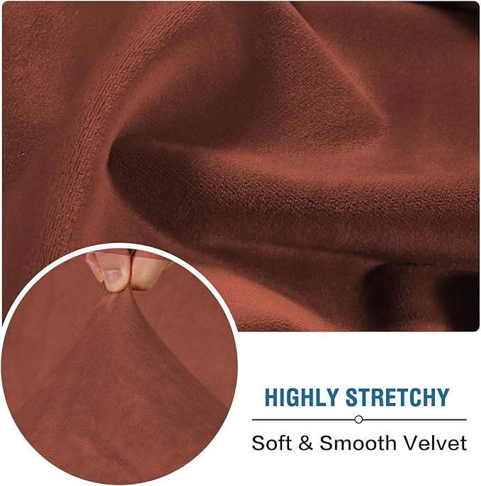 H.VERSAILTEX Velvet Stretch Individual Chaise Cover Sectional Couch Covers - Image 5