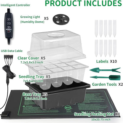 NAMOTEK 5 Pack Seed Starter Tray - Image 2