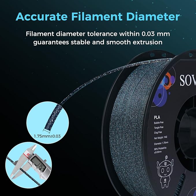 Sovol 3D Printer Luminous Filament, Glow in The Dark PLA 1kg Spool 3D Printing - Image 5
