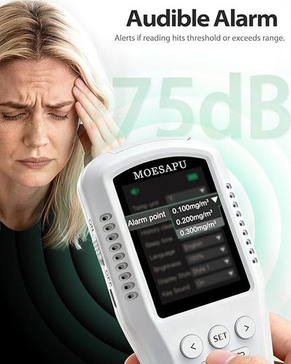 6-in-1 Air Quality Monitor, HCHO TVOC PM2.5 Detector, Formaldehyde Alarm Meter - Image 5
