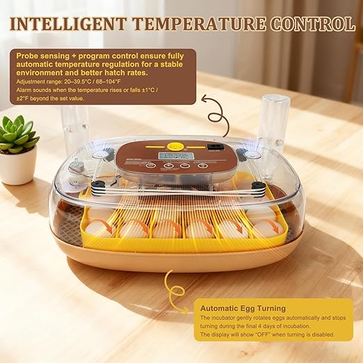 3rd Gen - 24 Egg Automatic Incubator, Stage-Based Adaptive Humidity - Image 6