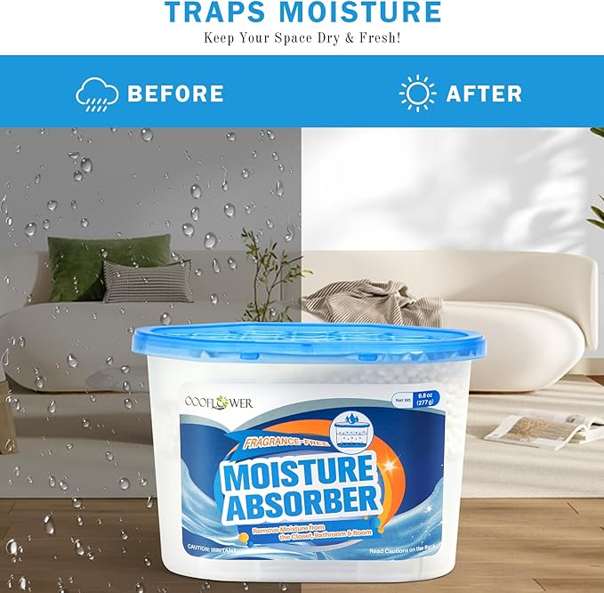 12-Pack Moisture Absorber, 9.8 oz, Traps Moisture & Humidity, Portable - Image 5