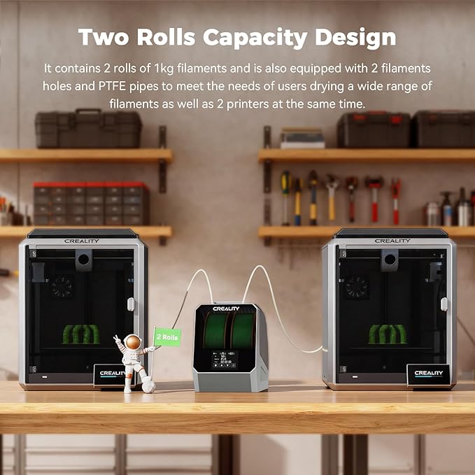 2026 New Official CREALITY Space Pi Filament Dryer Plus, 2 Spools Double 360° - Image 3