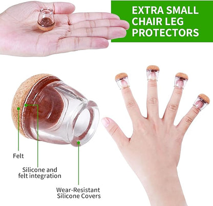 8 Pcs Extra Small Chair Leg Floor Protectors - Image 5