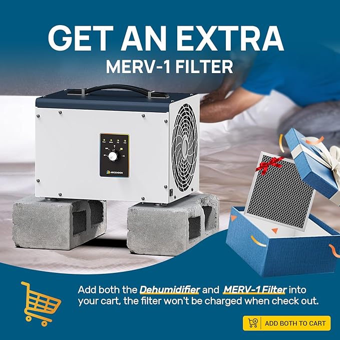 ARGENDON Dehumidifier for Crawlspace Basement, Commercial Dehumidifier - Image 2