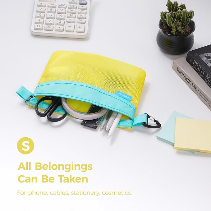 pack all Water-resistant Material Zipper Pouch, Mesh Zipper Bag - Image 4