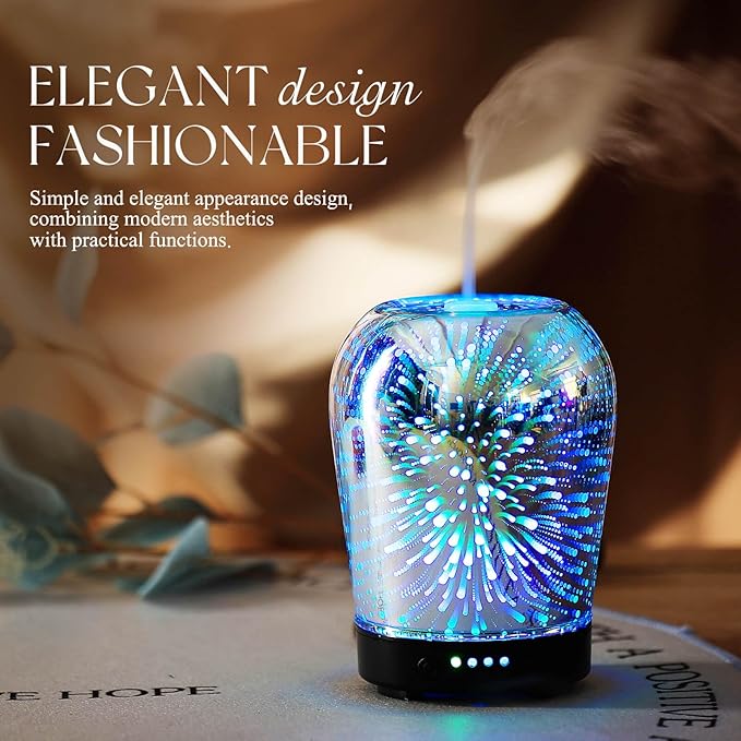 Porseme Essential Oil Diffuser, Aromatherapy Ultrasonic Cool Mist Humidifier - Image 5