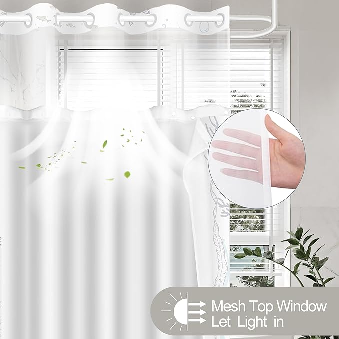 Stall No Hook Shower Curtain - Image 2