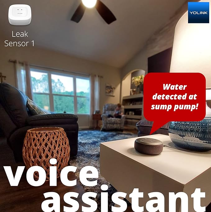 YoLink Water Leak Detection Starter Kit, w/SpeakerHub Audio/Talking Hub & Water - Image 9