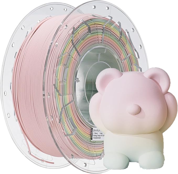 Creality 3D Printer Filament, Rainbow PLA Filament 1.75mm, Enhanced Toughness by Creality