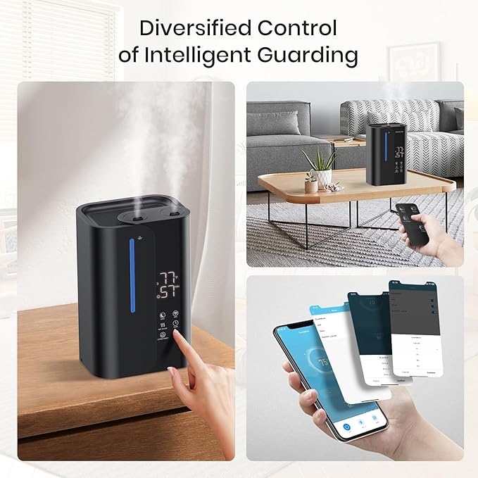 5L Cool Mist Humidifiers for Bedroom Large Room, Top Fill Ultrasonic Smart Air - Image 5