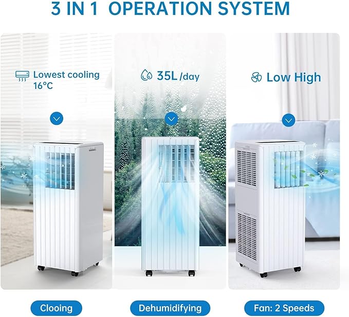 8, 000 BTU Portable Air Conditioner, Smart Control, Cools up to 350 Sq. Ft. - Image 6