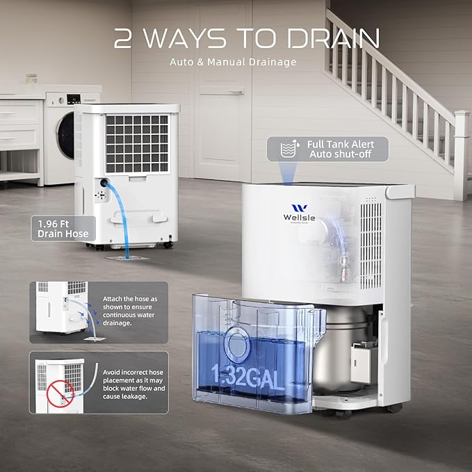 Energy Star Dehumidifier, Wellsle 80 Pints Dehumidifier - Image 4